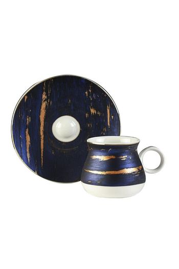 Zucev Desenli 6 Kisilik Kahve Fincan Takimi Lacivert Coffee 200 Trendyol