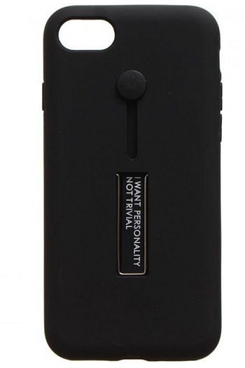 apple iphone 7 kilif olive standli kapak siyah