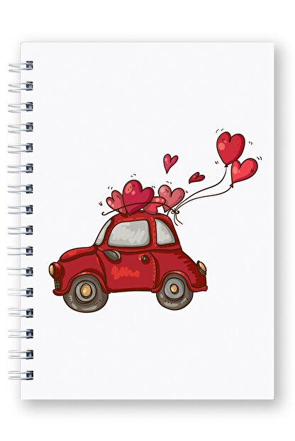 Mespho Kalpli Kirmizi Araba A6 Ebat Spiralli Sert Kapak Defter 10 5 X 14 8 Cm Trendyol