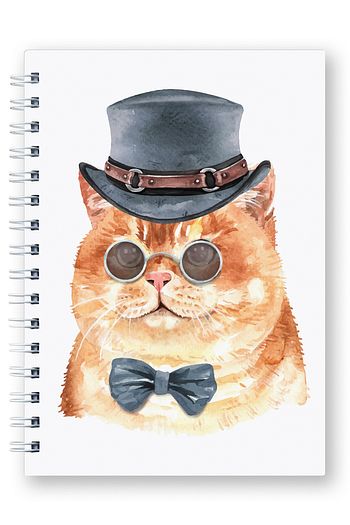 Mespho Dedektif Kedi A5 Ebat Spiralli Sert Kapak Defter 14 8 X 21 Cm Trendyol