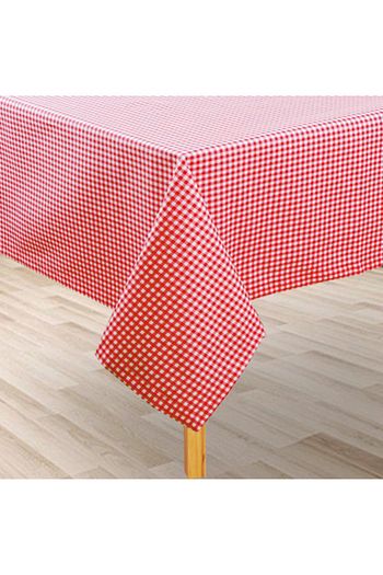 Ozguvenal Potikare Masa Ortusu Kirmizi Buyuk Kareli 120x120 Cm Trendyol