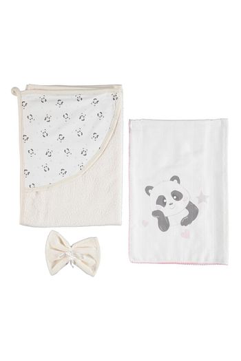 Bibaby Bebek Panda Bambu 3 Lu Muslin Havlu Set Pembe Trendyol