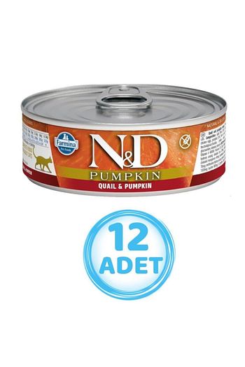 N D Nd Bildircin Etli Balkabakli Yetiskin Kedi Konservesi 80 Gr 12 Adet Trendyol