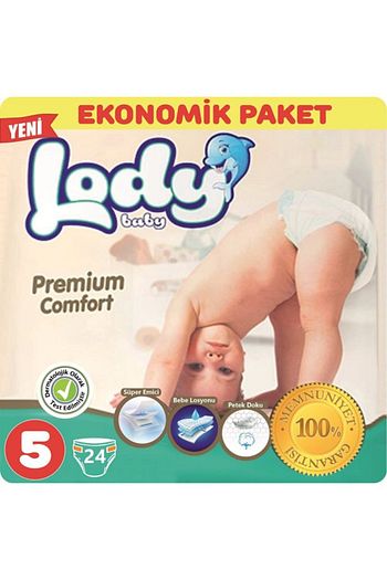 Lody Baby Premium Comfort Bebek Bezi Ekonomik Paket 5 Numara 24lu Trendyol
