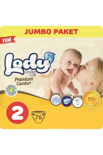 Lody Baby Premium Comfort Bebek Bezi Jumbo Paket 2 Numara 76li Trendyol