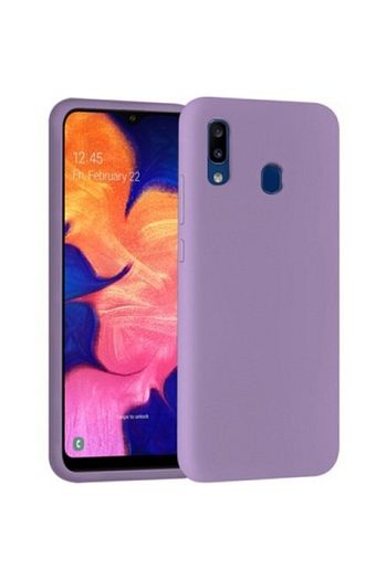 samsung galaxy a30 lila ici kadife lansman silikon kilif
