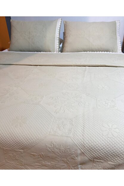 La Rita Home Haki Dantelli Cift Kisilik Pike Yatak Ortusu Takimi 255x245 Cm 50x70 Cm 2 Adet Fiyati Yorumlari Trendyol
