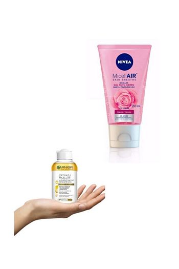 Nivea Micellair Gul Suyu Iceren Makyaj Temizleme Jeli 150 Ml Ve Garnier Cift Fazli Makyaj Tem Suyu Trendyol