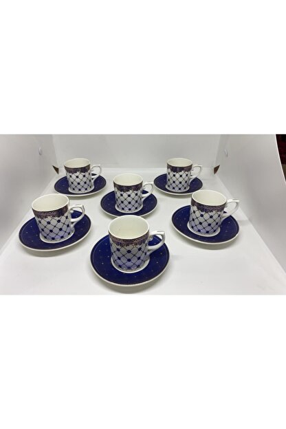 Gonul Porselen 6 Kisilik Kahve Fincan Takimi Mavi Trendyol