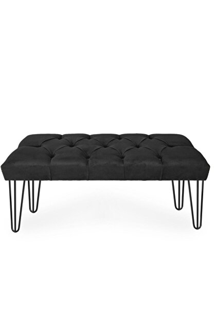 westface antibakteriyel silinebilir kapitone kumas bench ayakucu antre puf demir ayak siyah fiyati yorumlari trendyol