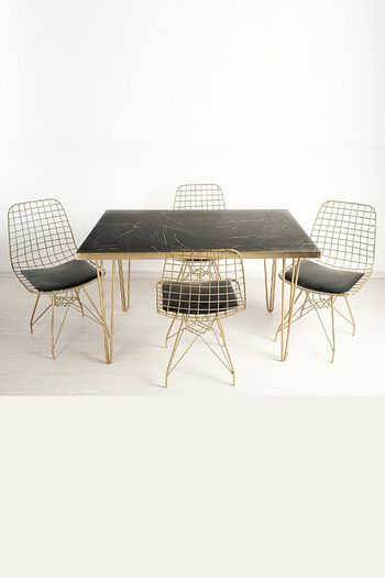 zem wood class 80 120 siyah gold mermer masa tel sandalye takimi fiyati yorumlari trendyol