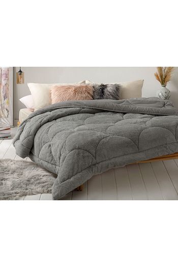 English Home Gri Cozy Sherpa Tek Kisilik Yorgan 155x215 Cm Fiyati Yorumlari Trendyol