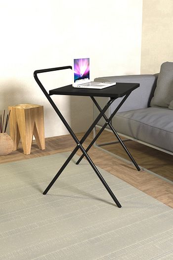 tedarikcenter laptop masasi katlanabilir calisma masasi koltuk sehpasi 52x41 cm masa siyah fiyati yorumlari trendyol