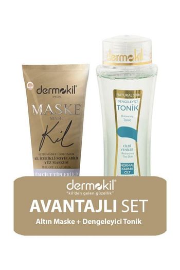 Dermokil Kil Icerikli Gold Maske 75ml Ve Normal Cilt Tonik 200ml 2 Li Set Fiyati Yorumlari Trendyol