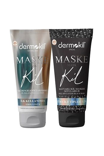 dermokil siyah nokta ve yag dengeleyici maske 2 li set 2x75ml fiyati yorumlari trendyol