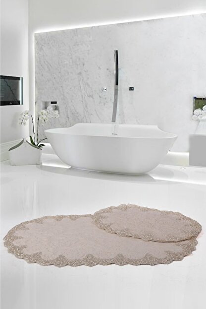 Bonny Home Pelus Luks Oval Vizon 2li Ceyiz Fransiz Dantelli Gupurlu Klozet Takimi Banyo Paspas Seti Fiyati Yorumlari Trendyol