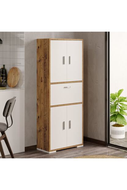 Yurudesign Bremen Cok Amacli Dolap 5 Kapakli Cam Beyaz Br10 Aw Fiyati Yorumlari Trendyol