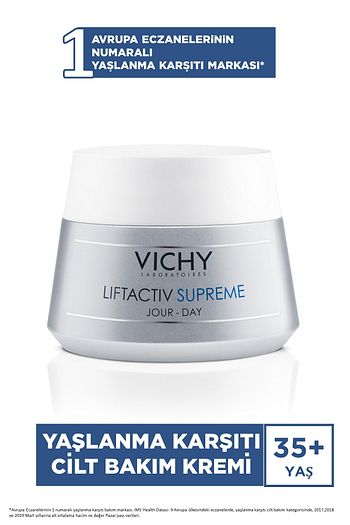 vichy liftactiv supreme normal ve karma ciltler ciltler icin kirisiklik karsiti gunduz bakim kremi 50 ml fiyati yorumlari trendyol