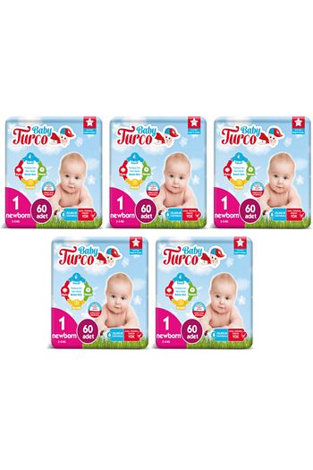 Baby Turco 1 Numara Yenidogan Bebek Bezi 60 Li 5 Paket 300 Adet Trendyol