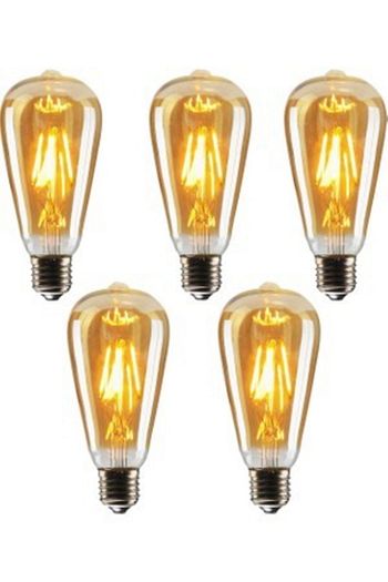 Gleam Heka St45 Armut Tipi Rustik Led Ampul 250 Lumen 4 Watt Edisson Gercek Rustik Besli Paket Trendyol
