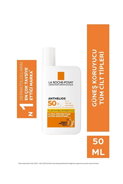 La Roche Posay Anthelios Invisible Fluid Yuz Gunes Kremi Normal Karma Ciltler Spf50 Yuksek Koruma 50 Ml 30162662 Trendyol