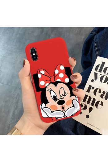 huawei p30 lite kirmizi minnie mouse desenli kilif