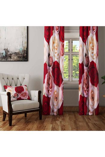 Osso Hali Osso Pembe Kirmizi Guller 3d Dekoratif Modern Fon Perde Trendyol