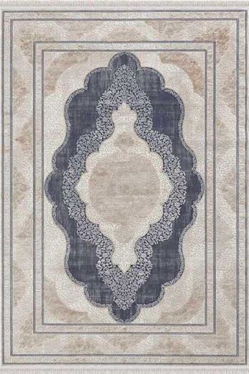 Merinos Hali Rodin Krem Mavi 180x250 Salon Halisi 19772 035 Trendyol