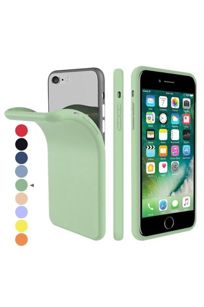 Zipax Apple Iphone 7 Kilif Anano Soft Puruzsuz Renkli Silikon Yesil Trendyol