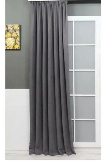 Home Color Home Gri Soft Cok Amacli Fon Perde 140x260 Trendyol