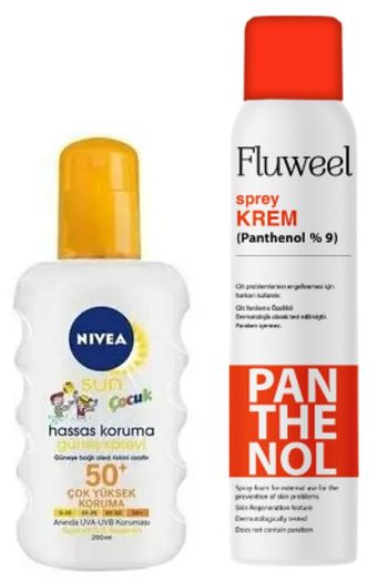 Nivea Sun Cocuk Gunes Spreyi Hassas Koruma Spf50 200ml Fluweel Panthenol Sprey 150 Ml Trendyol