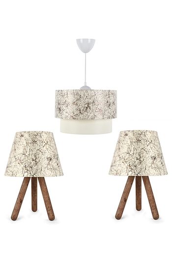 homing artgift 3 lu pasta avize ve abajur seti zeytin dali desen kumas fiyati yorumlari trendyol