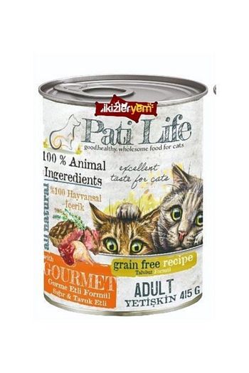 pati life tavuklu ve sigir etli kedi konservesi 415 gr x 24 adet fiyati yorumlari trendyol