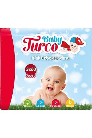 komsu baby turco islak havlu 3 x 60 adet fiyati yorumlari trendyol