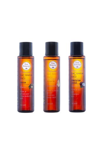 bee beauty sac bakim yagi 3 x 30 ml argan keratin hindistan cevizi fiyati yorumlari trendyol