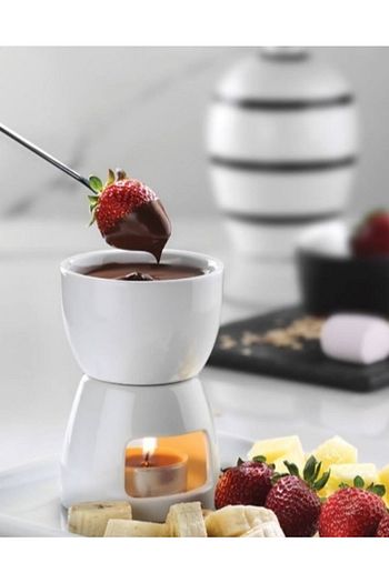 Trend Kocu Porselen Dekorsuz Buhurdanlik Fondu Set 8 Cm Trendyol