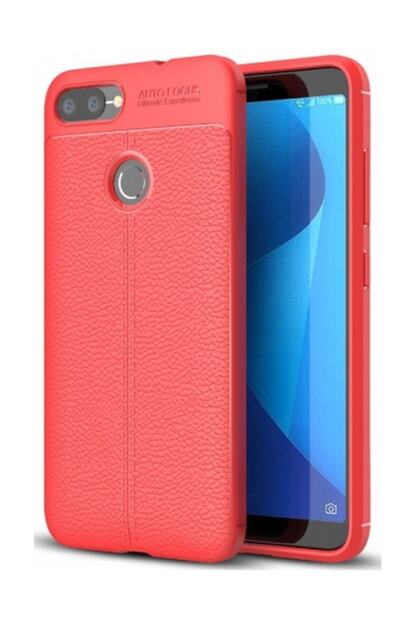 Kilifplus Asus Zenfone Max Plus M1 Zb570tl Kilif Deri Gorunumlu Silikon Kapak Kirmizi Trendyol