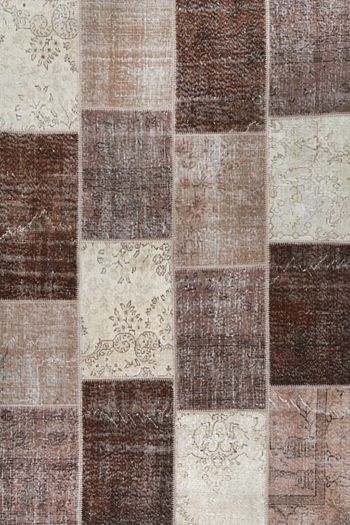 Patchwork El Dokuma Hali Kahve Handmade My Home Hali