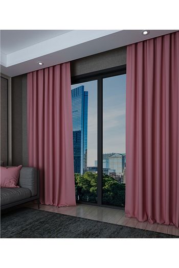 Elegant Home Tekstil Acik Gul Kurusu Blackout Perde Saten Karartma Guneslik 1 Sinif Trendyol