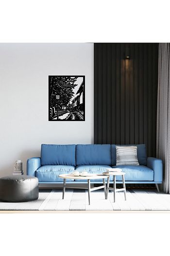Soft Colours Ahsap Lazer Kesim Duvar Susu Dekoratif Tablo Sehir Manzarasi Trendyol