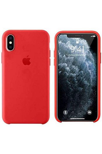 Kentastisco Apple Iphone X Logolu Kilif Lansman Silikon Kilif Ici Kadife Kirmizi Trendyol