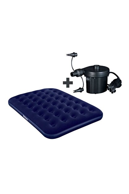 bestway lacivert cift kisilik sisme yatak ve elektronik pompa 191x137x22cm fiyati yorumlari trendyol