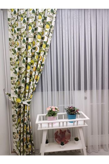 Yuka Renkli Limonlar Duck Kumas Fon Perde 80x260 Trendyol