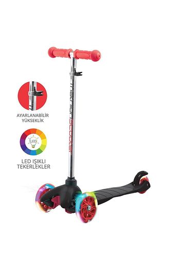Triathlon T138 7 Renk Led Isikli Tekerlekli Scooter Siyah Ayarlanabilir Yukseklik Trendyol