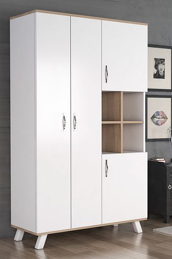 aeka atlas 4 kapakli cok amacli askilikli rafli bolmeli gardirop ae 1065 fiyati yorumlari trendyol