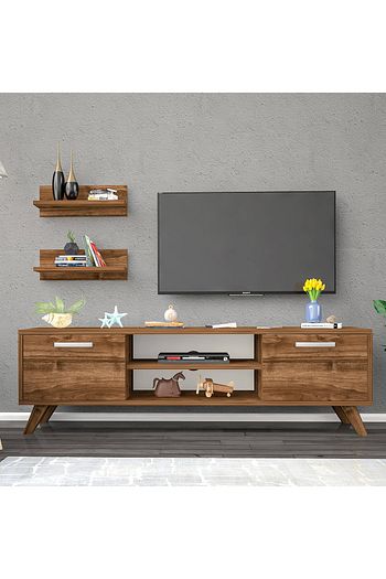 ankara mobilya delta ceviz 2 rafli 140 cm tv sehpasi fiyati yorumlari trendyol