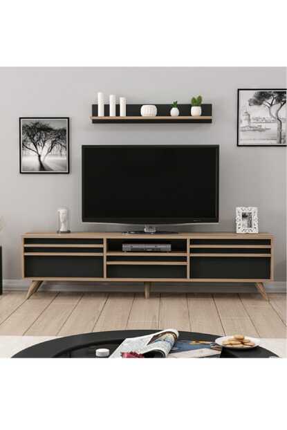 minar hira modern tv unitesi tv sehpasi ciragan siyah fiyati yorumlari trendyol
