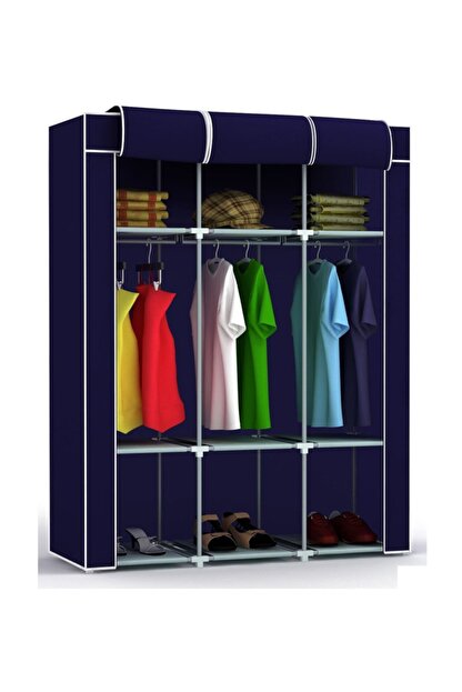 ruans celik profilli genis askili bez dolap kumas gardirop fiyati yorumlari trendyol