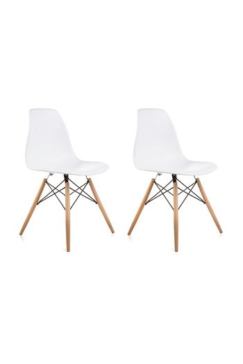 dorcia home beyaz eames sandalye 2 adet cafe balkon mutfak sandalyesi fiyati yorumlari trendyol