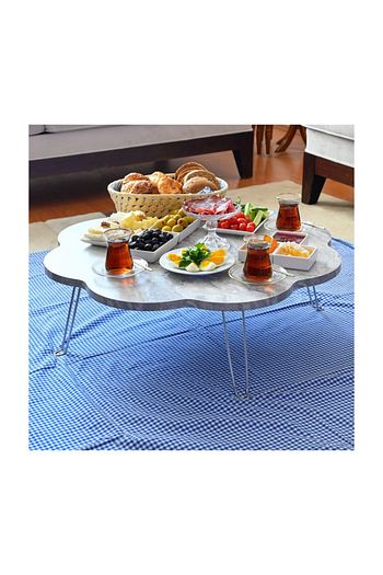 3a mobilya 90 cm gri mermer desenli